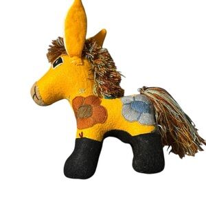 Colorful Embroidered Plush Donkey